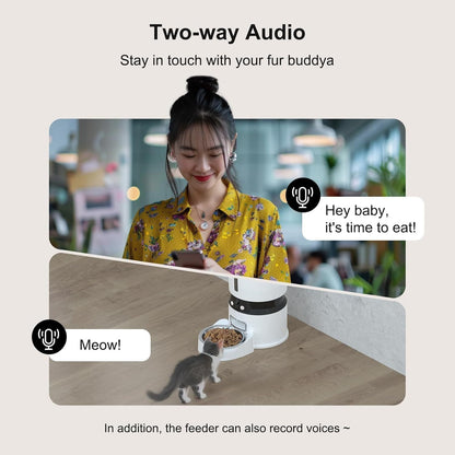 1080P HD smart pet feeder with camera- automatic (app controlled) 4L.
