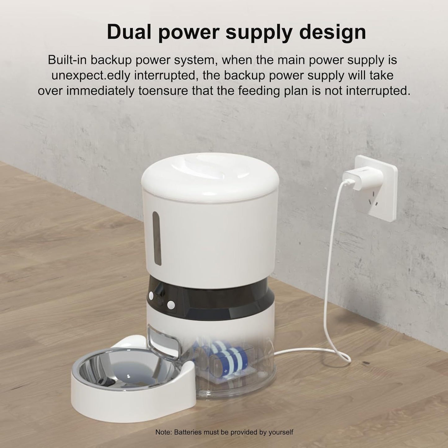 1080P HD smart pet feeder with camera- automatic (app controlled) 4L.